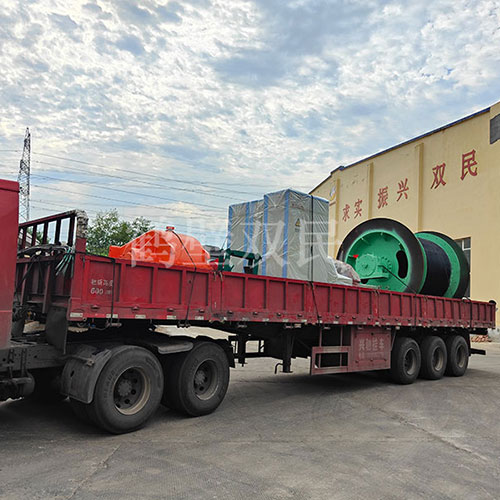 鶴壁雙民租賃絞車JK-2×1.8P礦井提升機(jī)裝車發(fā)貨！